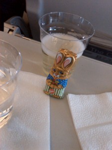 Bunnies and Champagne on the way to Geneva, Nice way to start the tour!